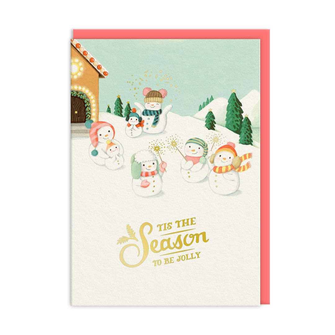 Tis The Season Snowman Christmas Card