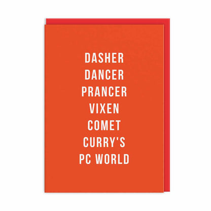 Comet Curry PC World Christmas Card