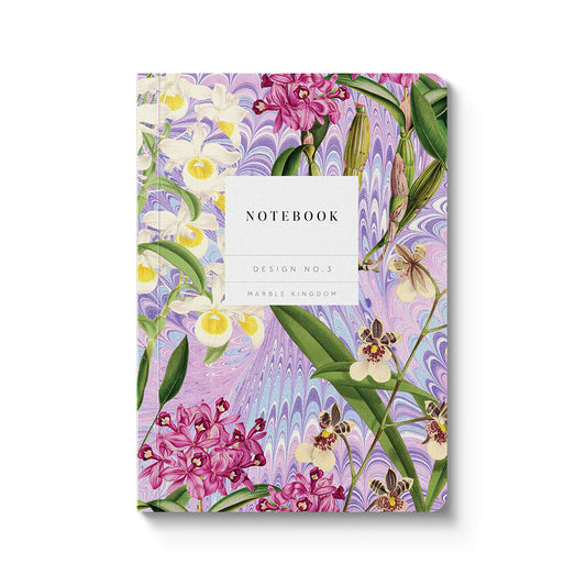 Marble Orchids Premium Paperback Notebook