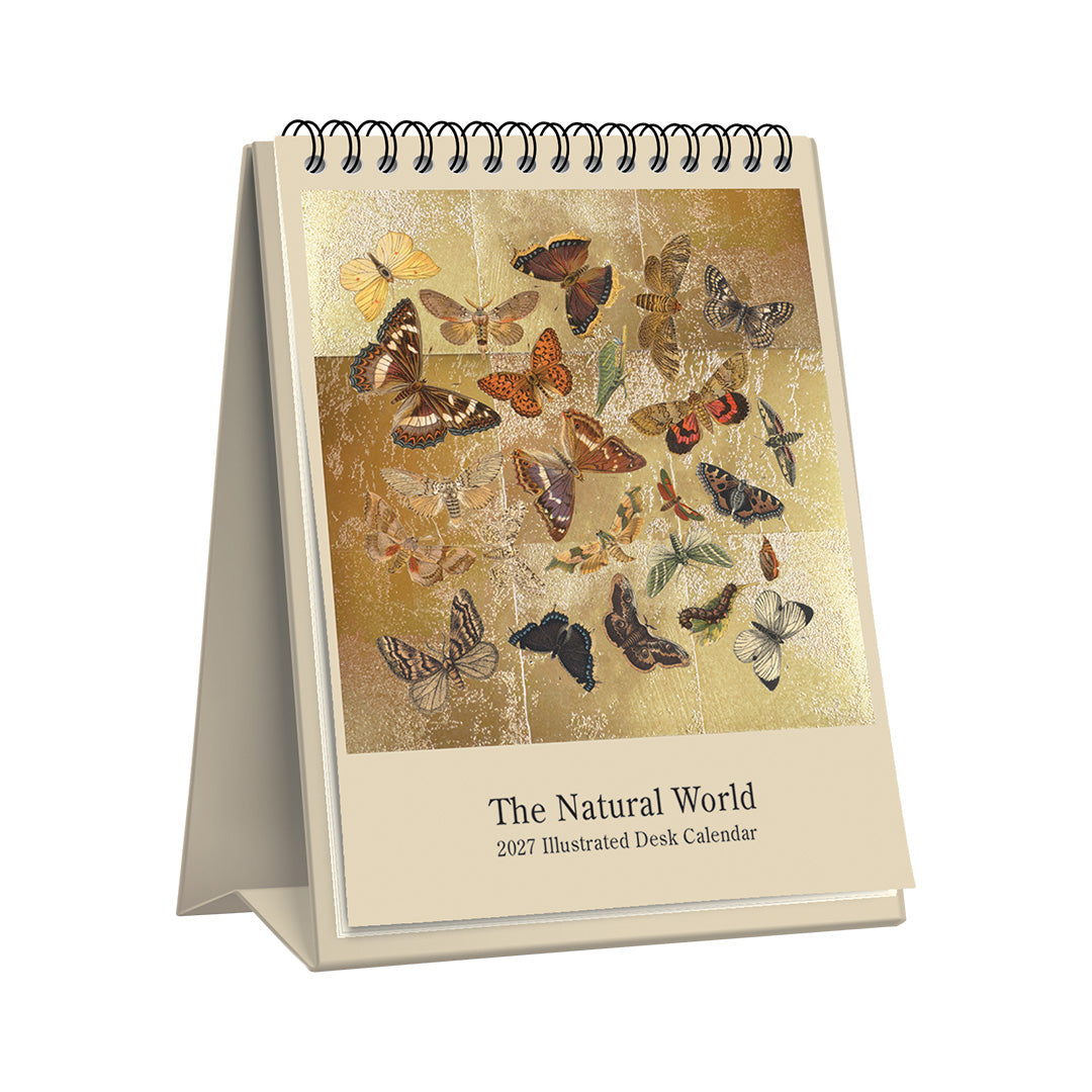 Natural World Gold Leaf Desk Calendar
