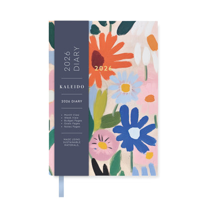 2026 Gouache Floral A6 Linen Diary