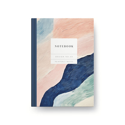 Design No.40 Painterly Waves Hardback Notebook