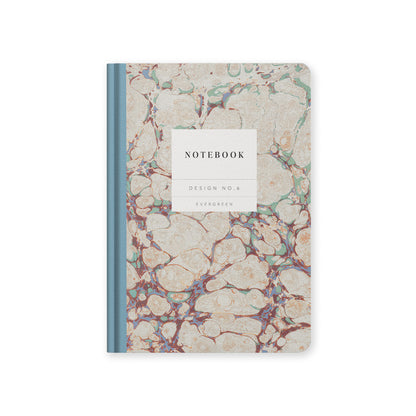 Design No.6 Earthy Marble A5 Premium Hardback Notebook