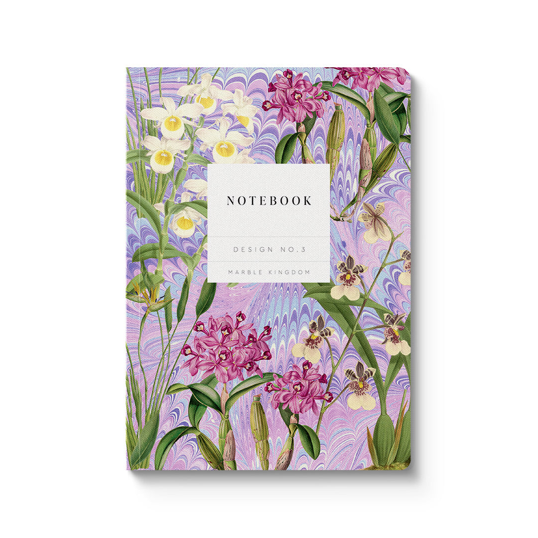 Kaleido Marble Orchids A5 Premium Paperback Notebook