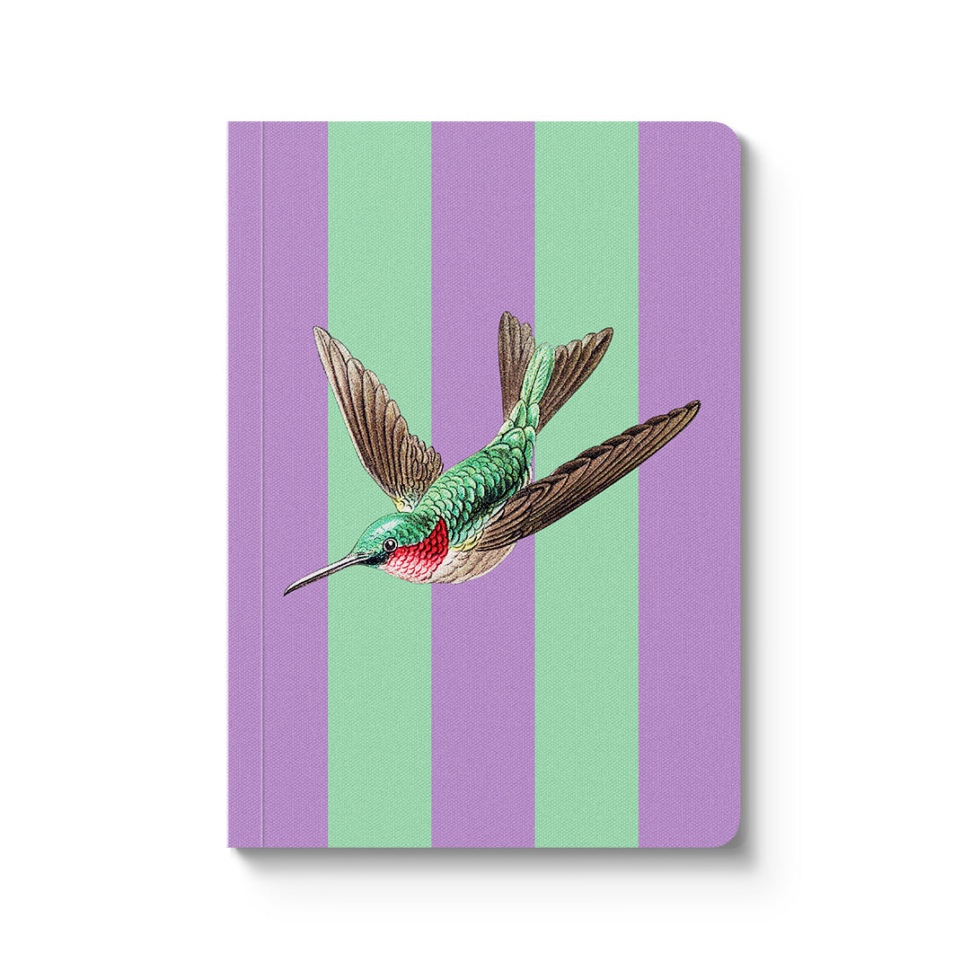 Striped Hummingbird A6 Perfect Bound Notebook