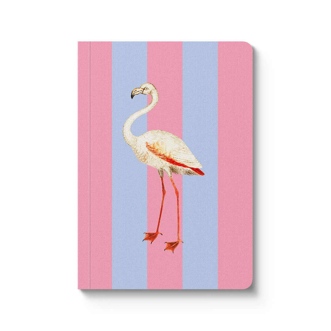 Striped Flamingo A6 Perfect Bound Notebook