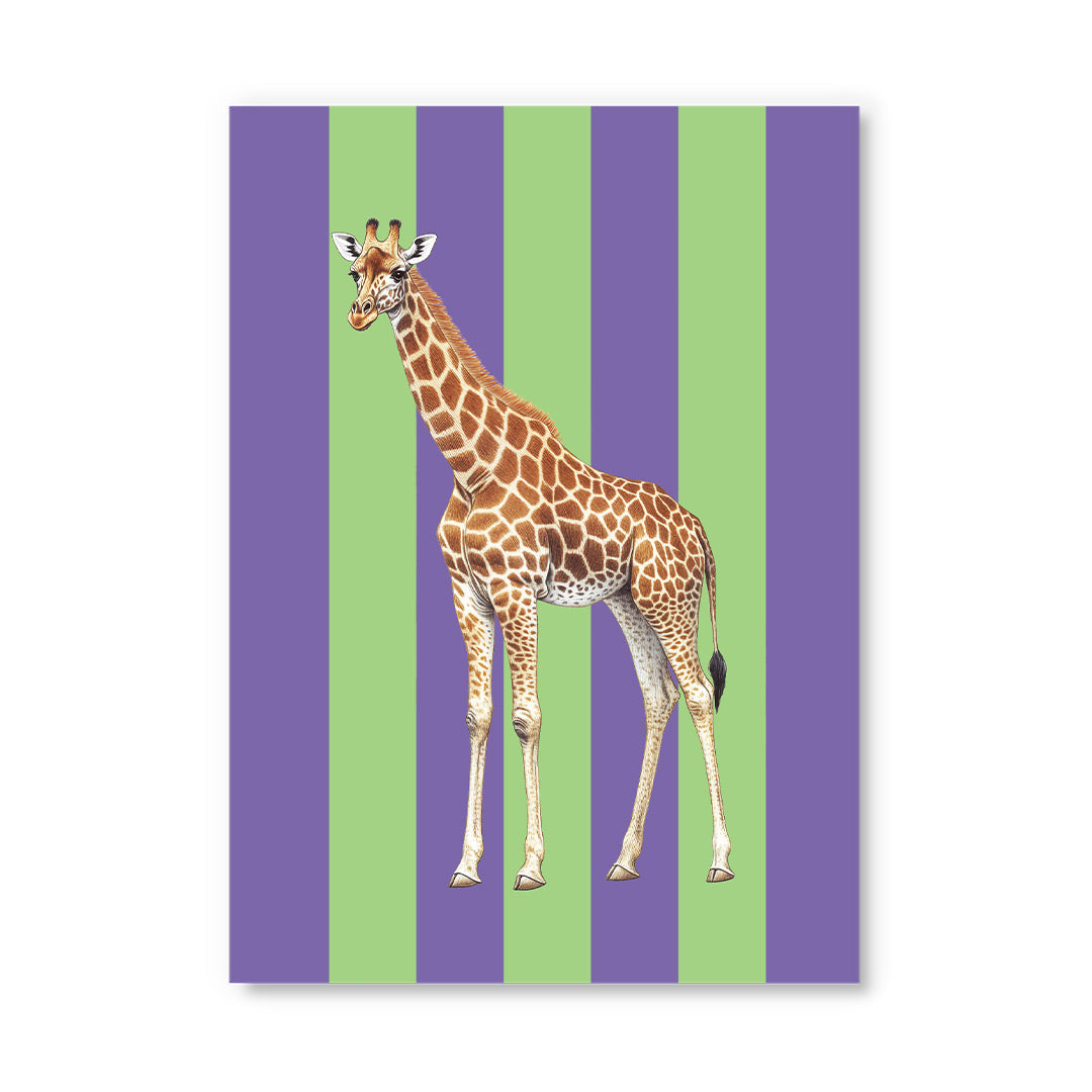 Striped Giraffe Postcard