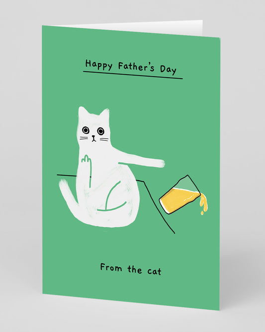 Happy Father's Day From The Cat Greeting Card
