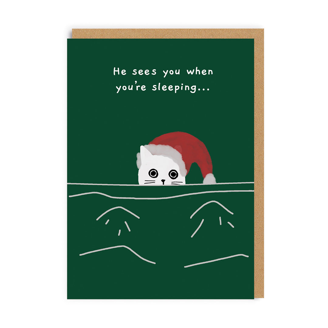 He Sees You When You're Sleeping Christmas Card