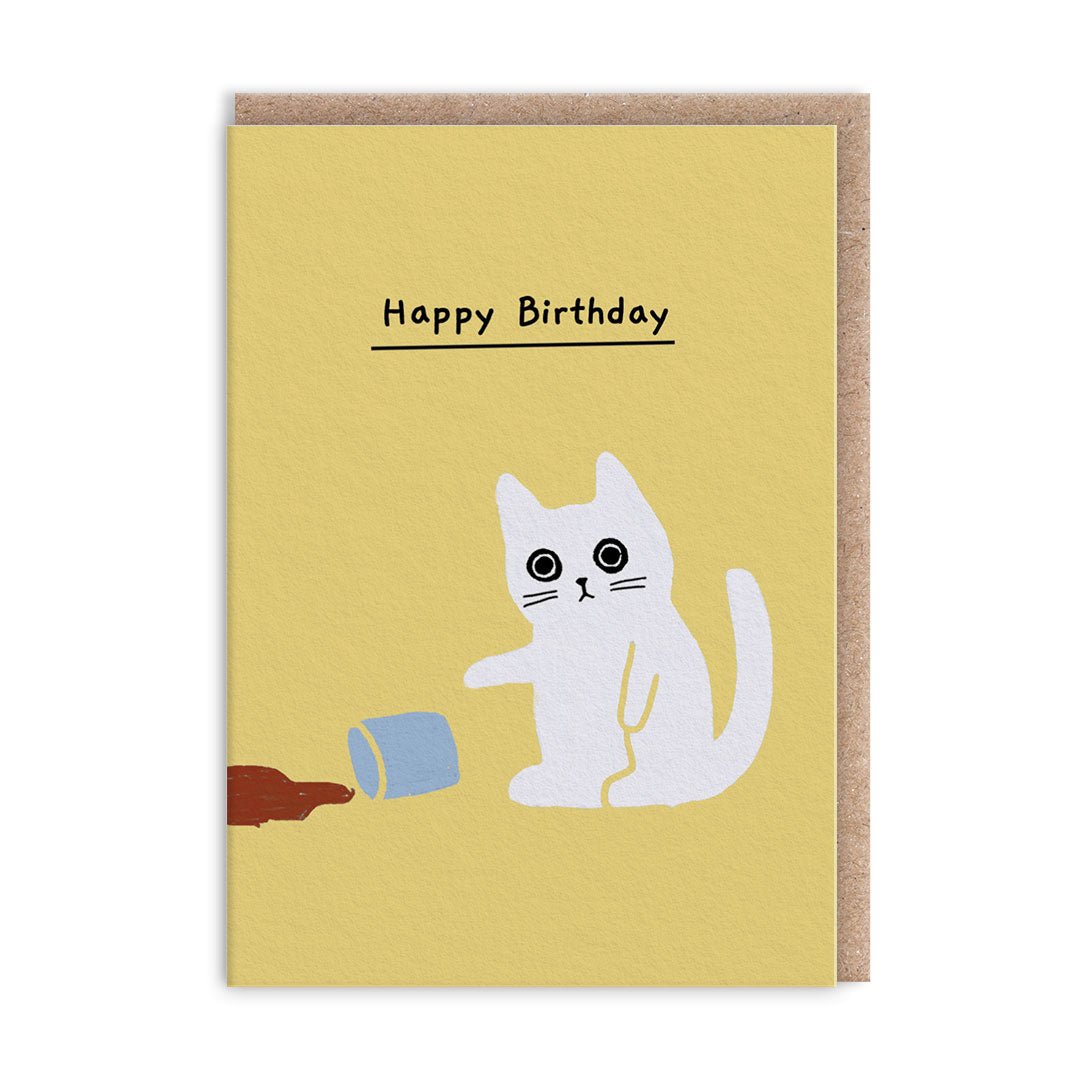 Spill Kitten Mini Greeting Card