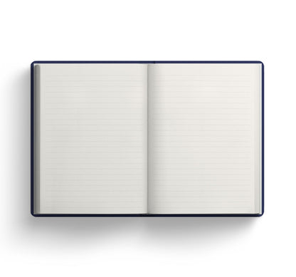 Blue & Cream Roots Vignette A6 Premium Paperback Notebook