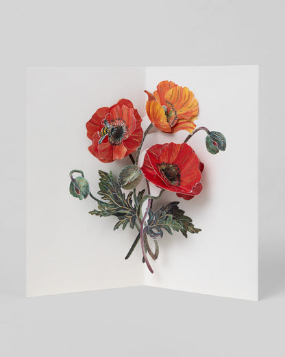 Poppies 3D Layered Greeting Card