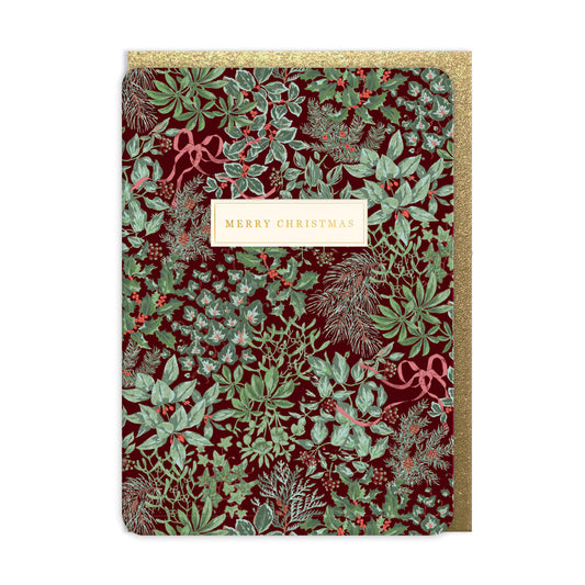 Holly and Bows Greeting Card
