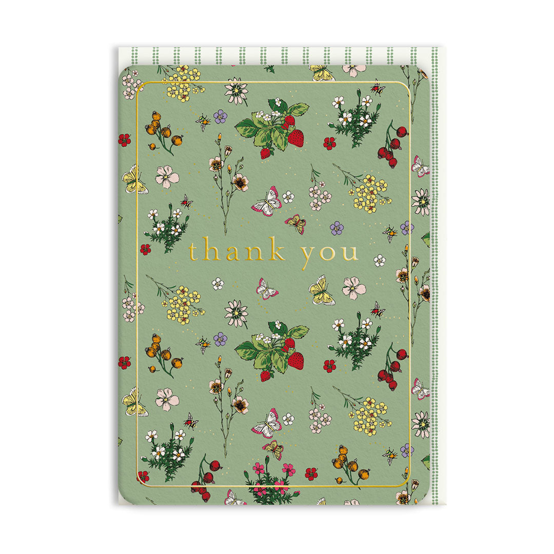 Bee Garden Thank You Greeting Card