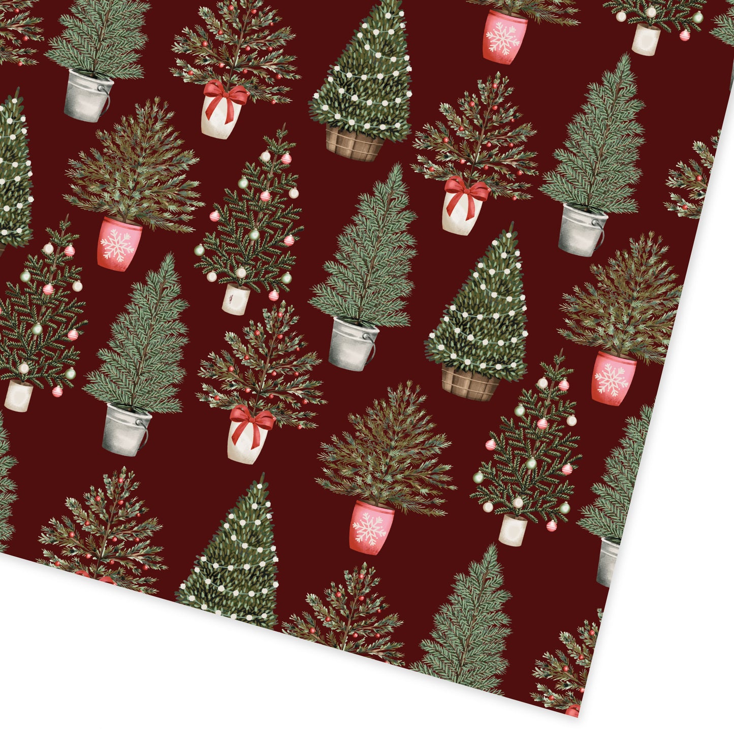 Decorated Trees Roll Wrap