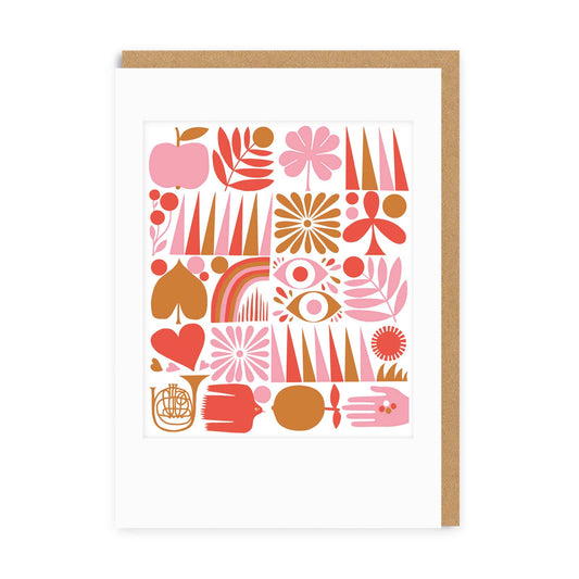 artistic greeting card with abstract design