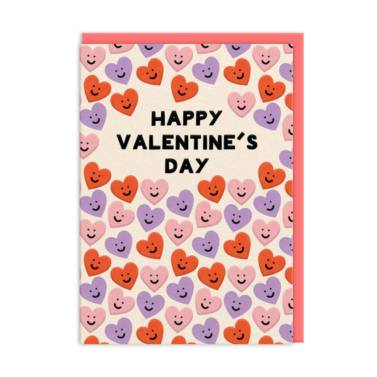 Heart Faces Valentine's Day Card