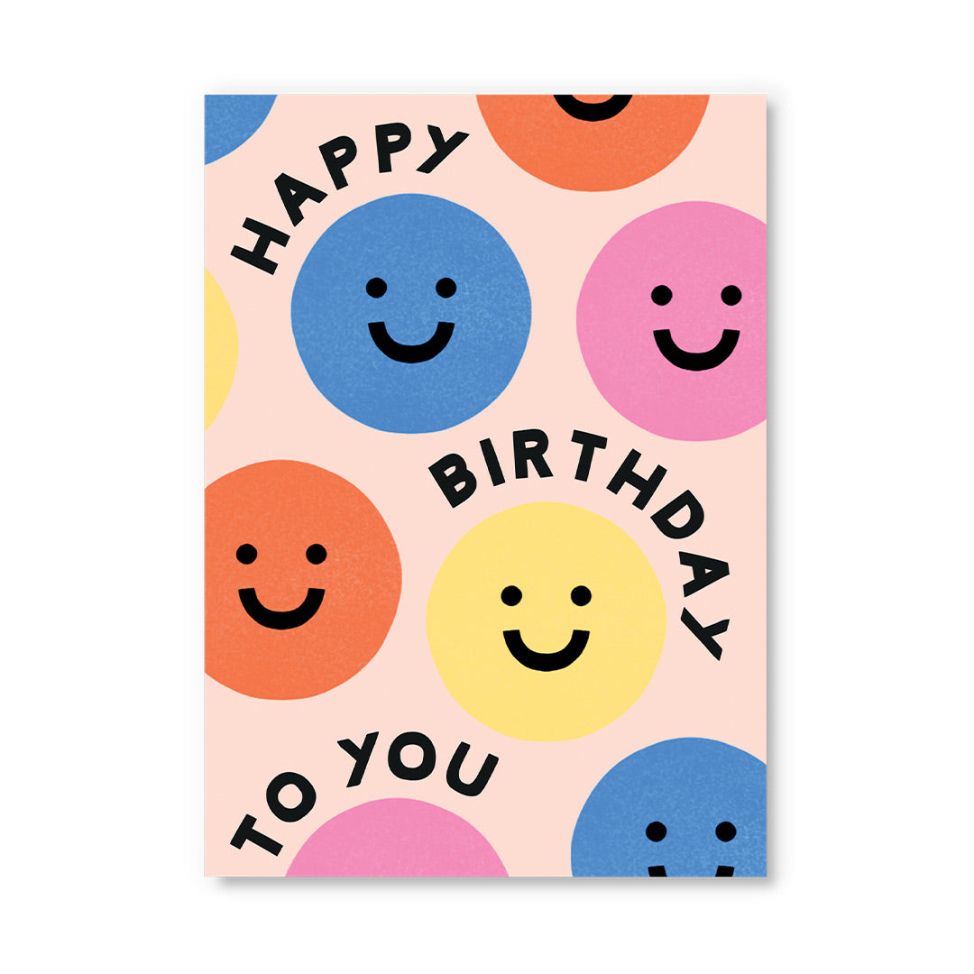 Happy Birthday Smiley Postcard – Ohh Deer