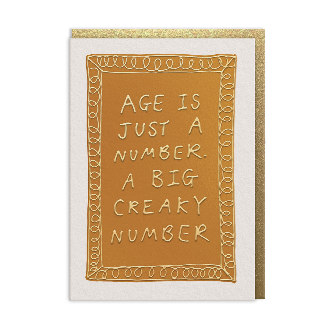 Big Creaky Number Greeting Card