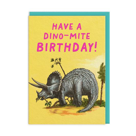 Triceratops Birthday Card