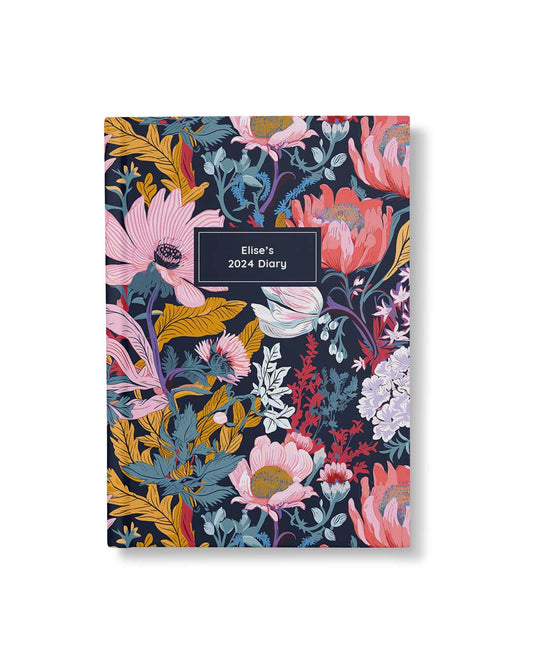 Floral Repeat 2024 Personalisable Diary