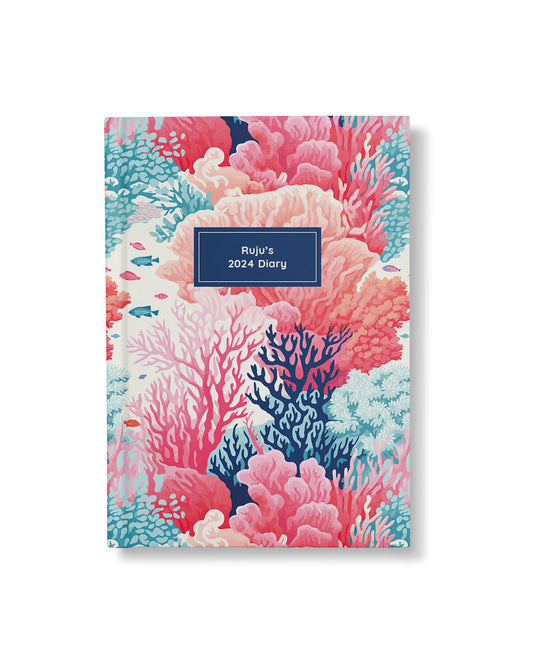 Coral Reef 2024 Personalisable Diary