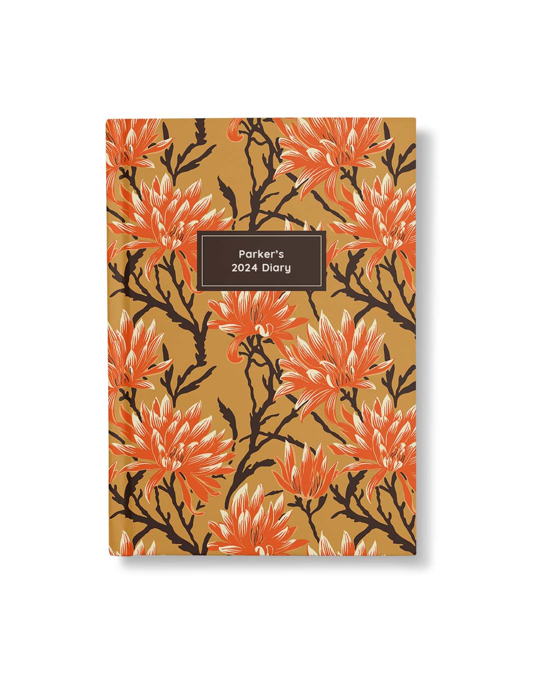 Orange Chrysanthemum 2024 Personalisable Diary