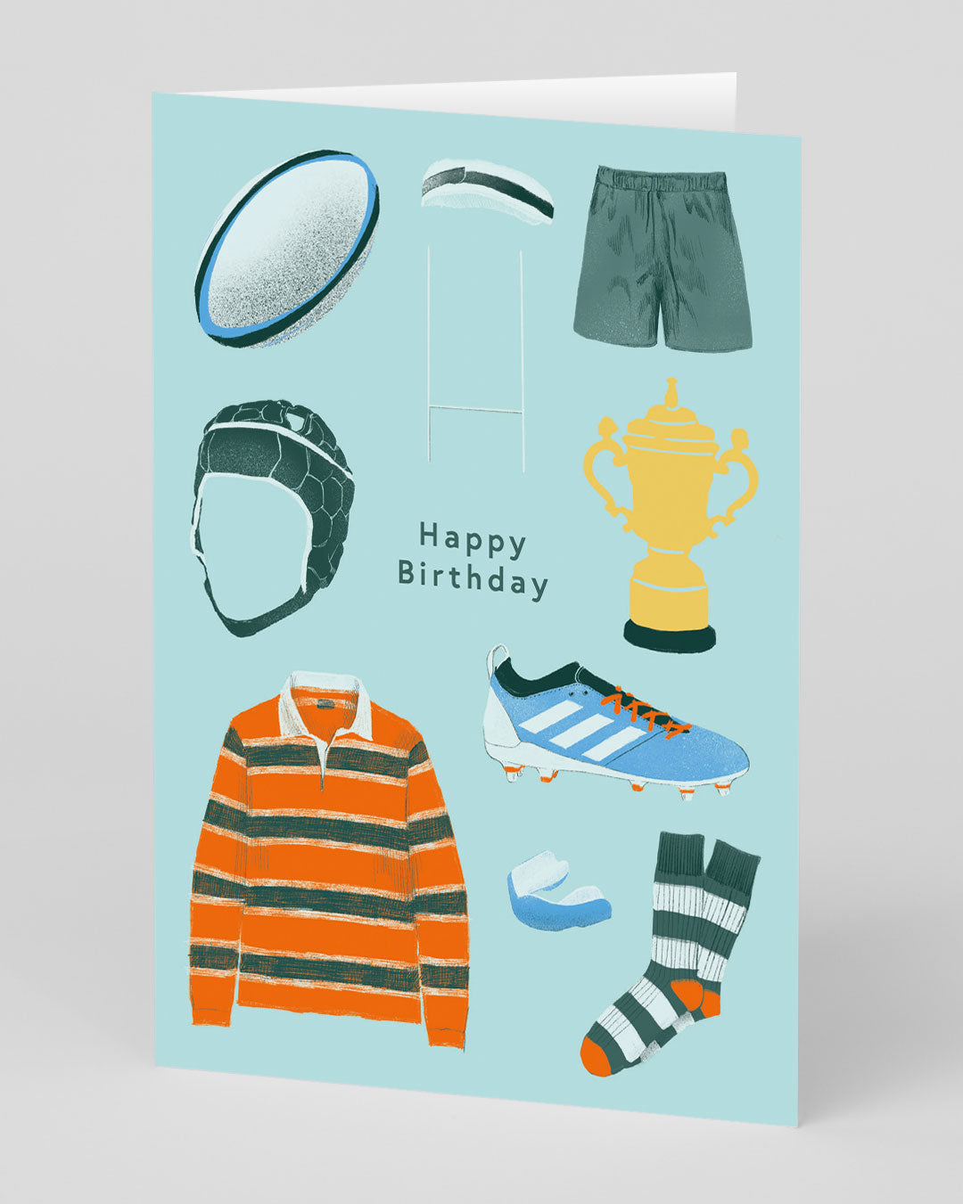 Personalised Happy Birthday Rugby Card