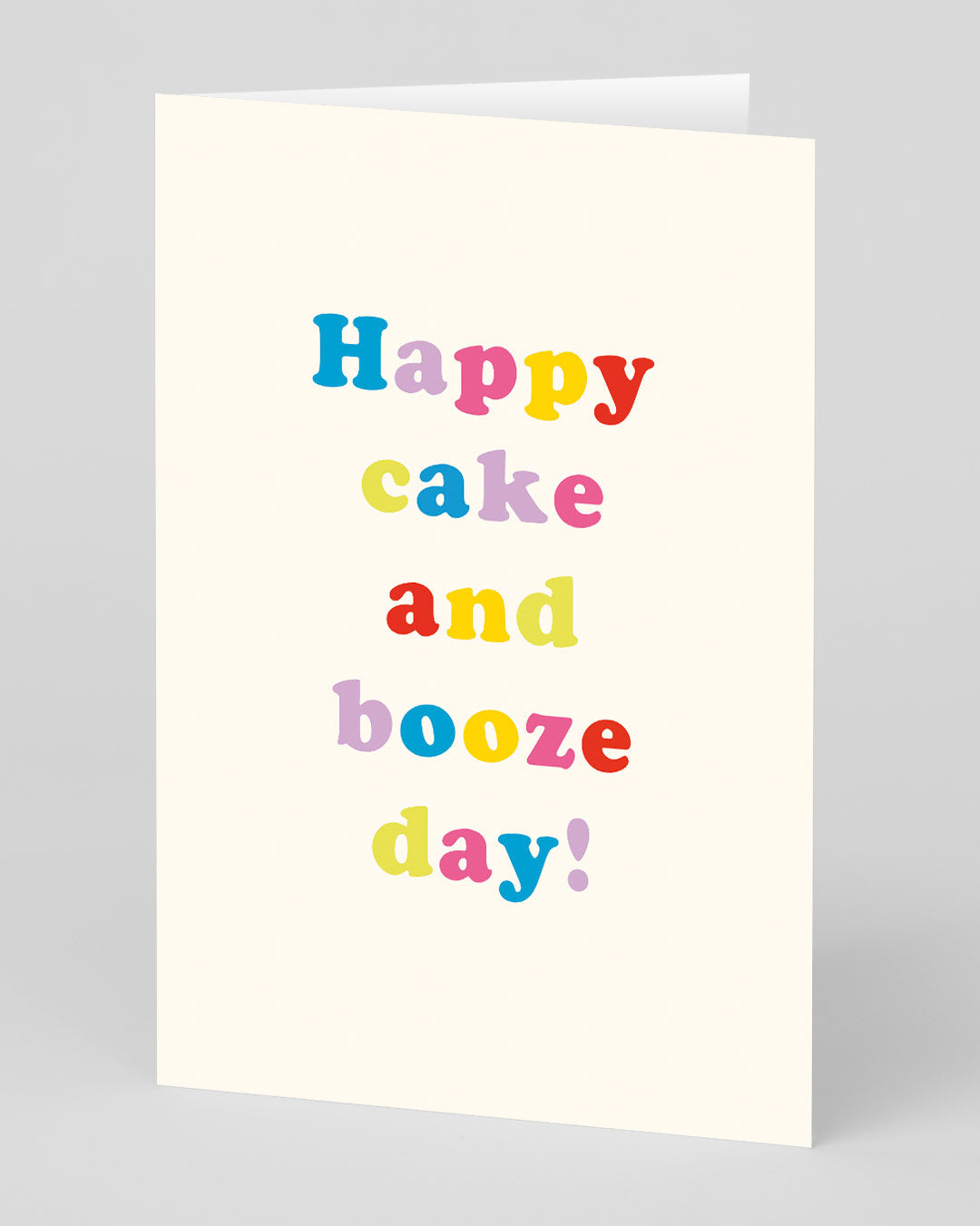 Personalised Cake And Booze Day Birthday Card