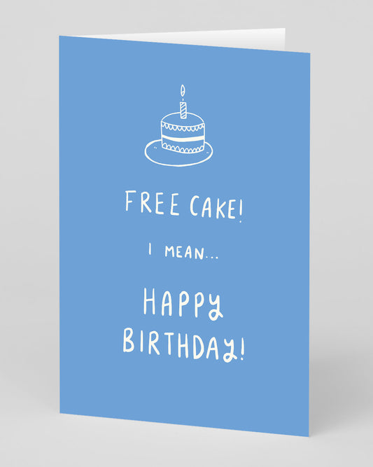 Personalised Free Cake Birthday Card