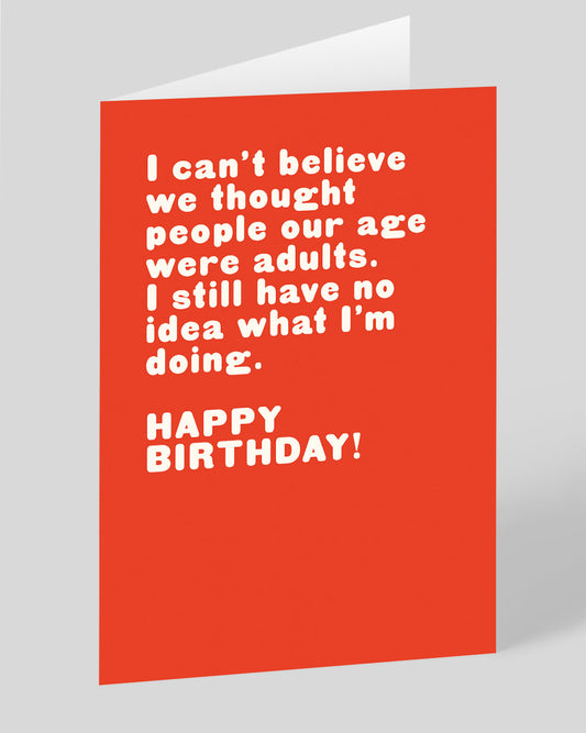 Personalised No Idea What I'm Doing Birthday Card