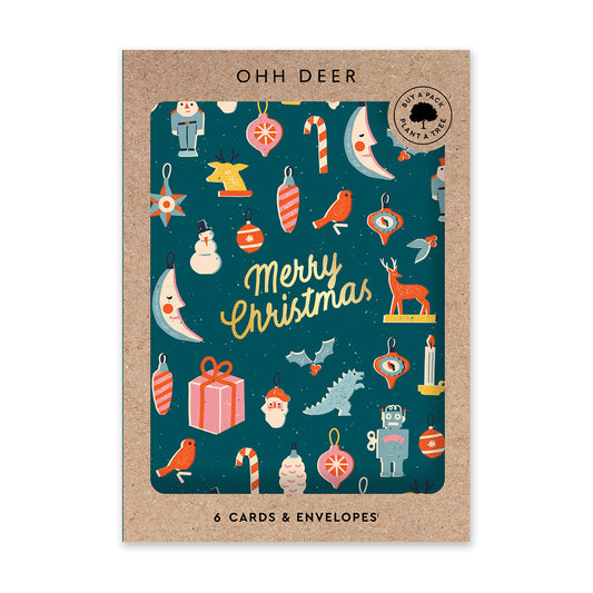 Merry Christmas Icons - Charity Card Set (6 pack)