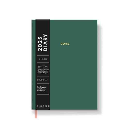 A5 Plantain Green 2025 Diary