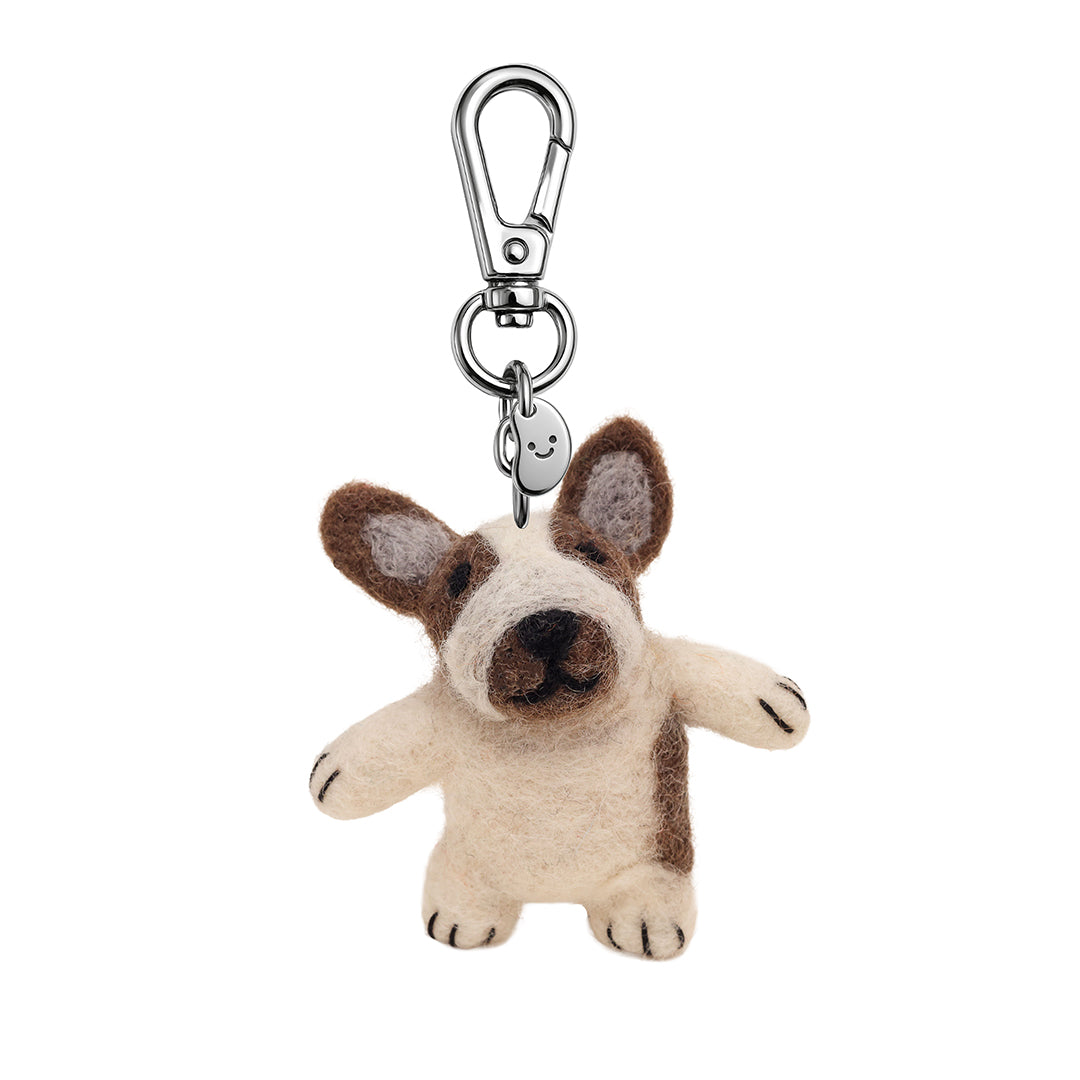 Fred The Frenchie Felt Keychain