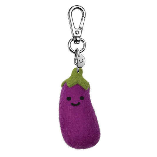 Andy The Aubergine Felt Keychain