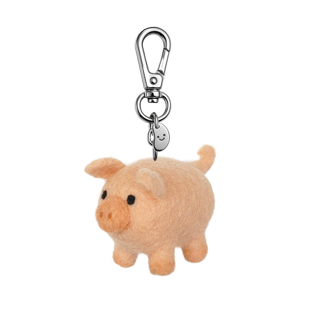 Penelope The Pig Felt Keychain