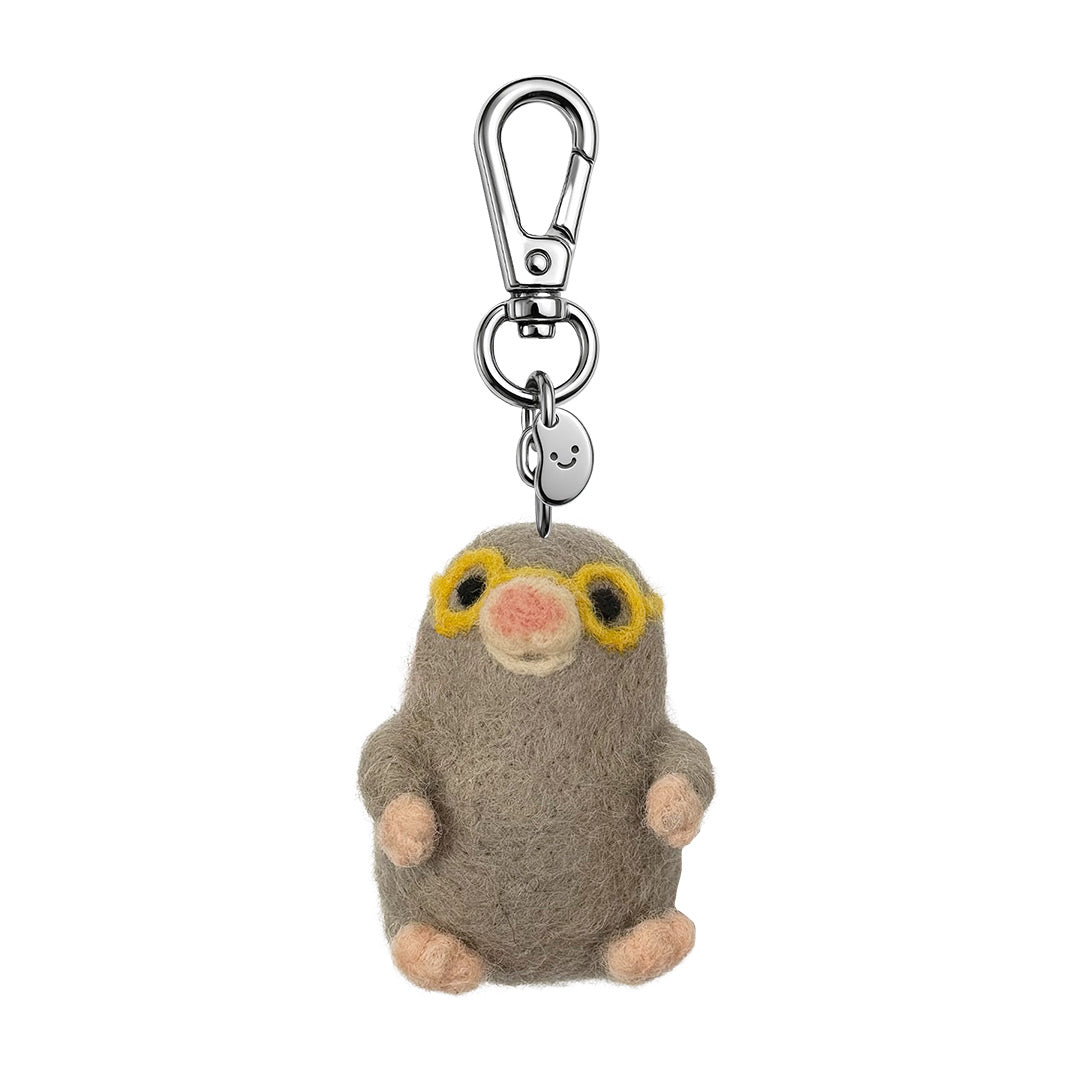 Moe The Mole Felt Keychain