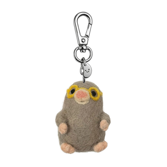 Moe The Mole Felt Keychain