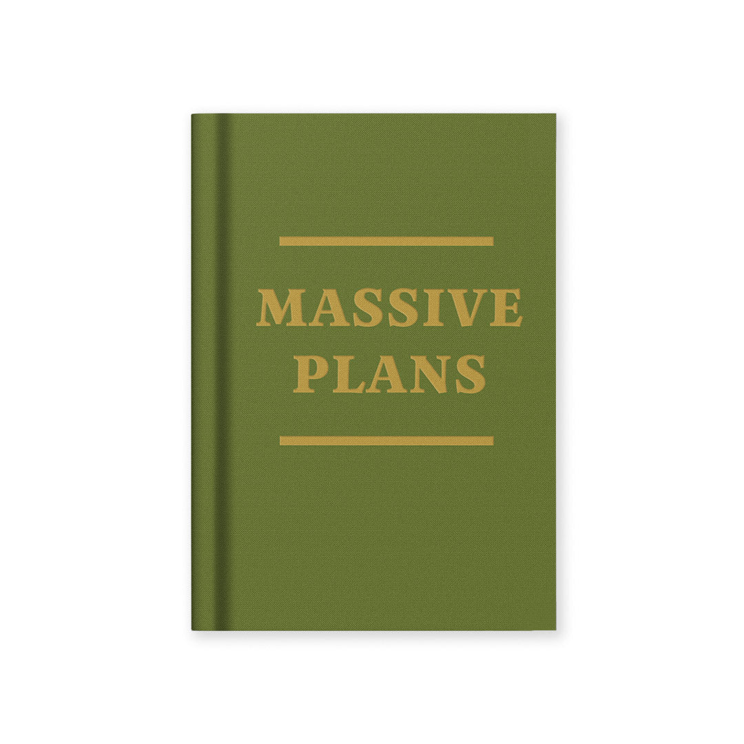Massive Plans A7 Fabric Hardback Notebook