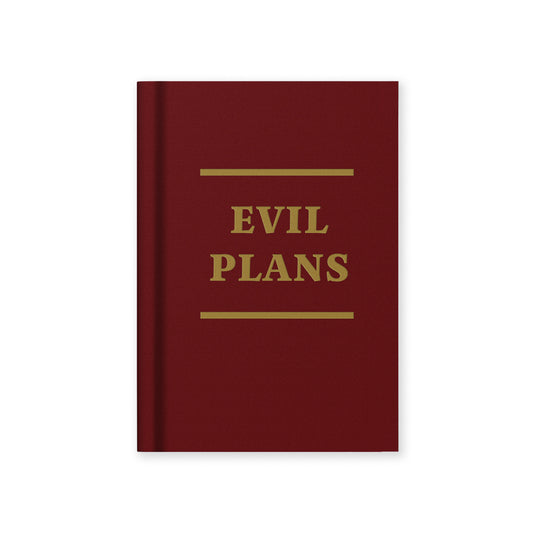 Evil Plans A7 Fabric Hardback Notebook