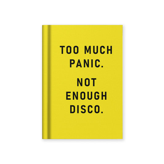 Too Much Panic, Not Enough Disco A7 Fabric Hardback Notebook