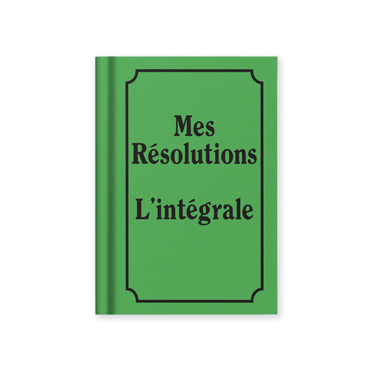 Mes Resolutions French A7 Fabric Hardback Notebook