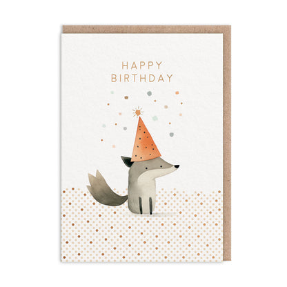 Fox Happy Birthday Card