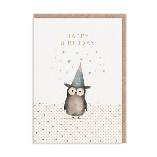 Owl Happy Birthday Card