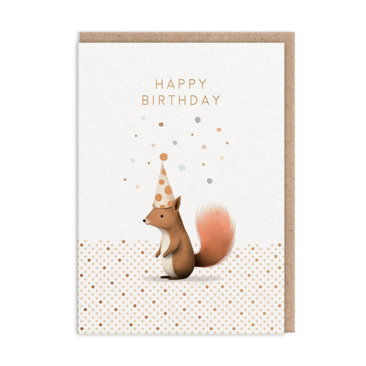 Squirrel Happy Birthday Card