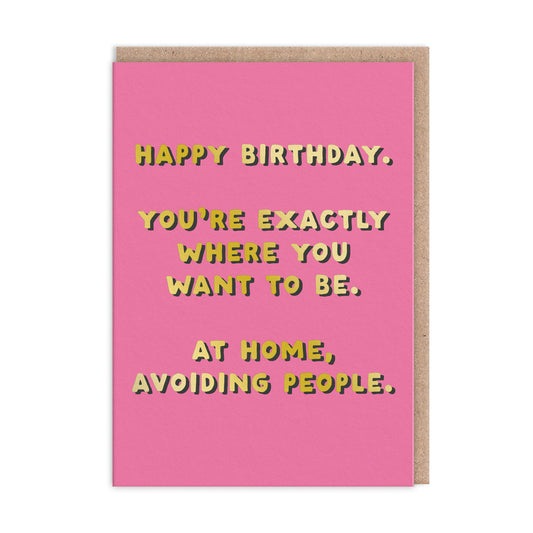 Avoiding People Greeting Card