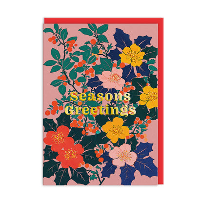 Pack of 9 Christmas Cards - Festive Floral