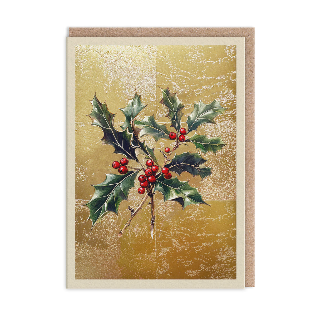 Holly Greeting Card