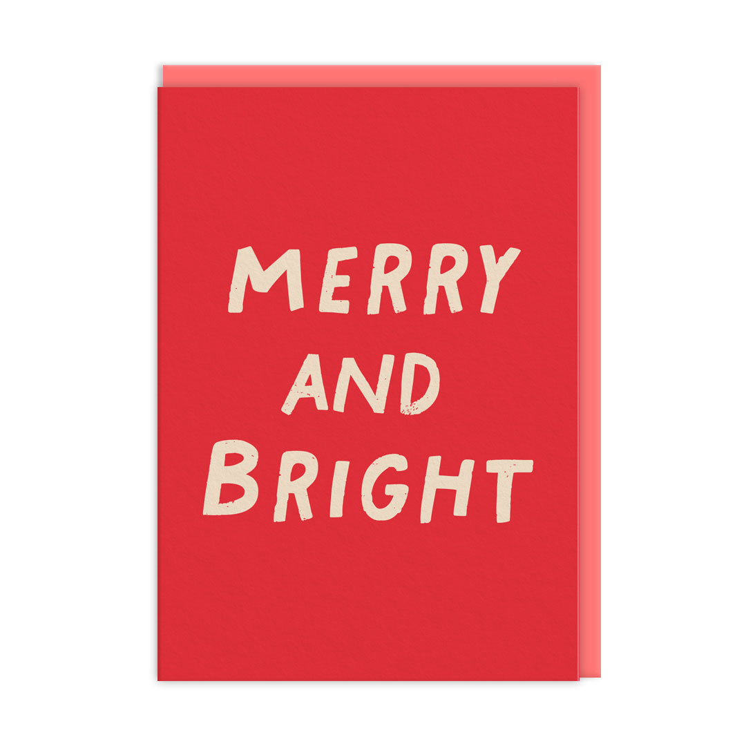 Pack of 9 Christmas Cards - Dancing Trees, Merry & Bright, Rocking Around the Christmas Tree