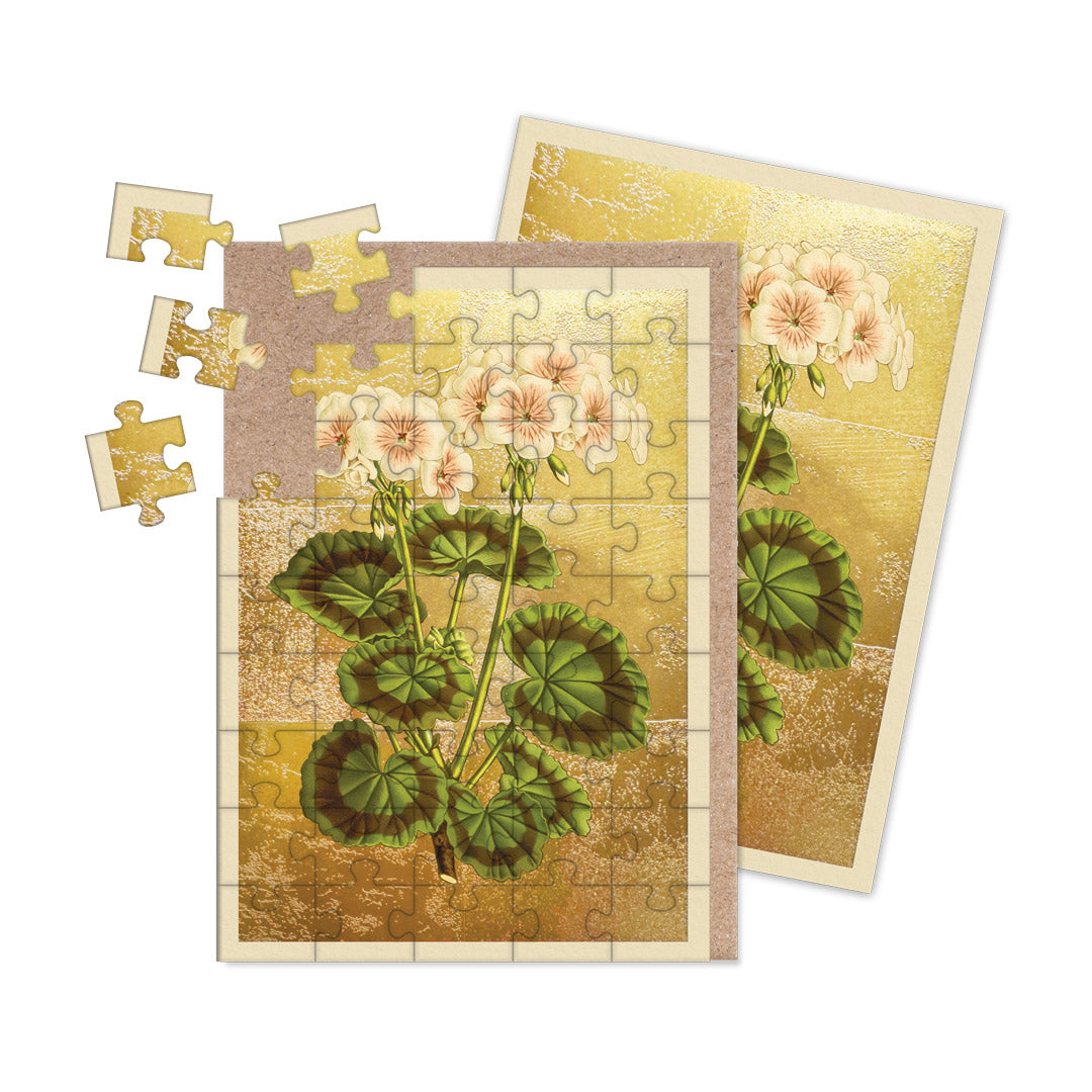 Geranium Jigsaw Greeting Card